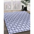 thumbnail image 3 of Ahgly Company Tapis d'Intérieur Lavables en Machine, Carrés, Bleu Lavande Transitionnel, 8' Carré, 3 of 7