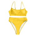 thumbnail image 4 of Womens High Waisted Swimsuits Bottom Padded Bathing Suits Bikini Sets Top Two Piece Swimwear Swimwears Tankinis Set L, 4 of 5