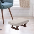 thumbnail image 2 of yuksok Foot Rest with Wooden Legs Rectangle Short Step Stool for Bedroom Hotel Dorm Plain Color, 2 of 9