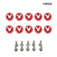 thumbnail image 4 of Youkk 10 Pièces Voiture Vis Rondelles Assortiment Ensemble Boulons de Véhicule Décoratif Rondelle Kit Pièces de Rechange Automobile Rouge, 4 of 8