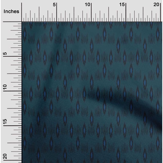 oneOone Silk Tabby Fabric Abstract Ikat Printed Craft Fabric BTY 42 Inch Wide