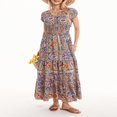 thumbnail image 4 of Robe de Plage Imprimée à Manches Courtes et Col V pour Femmes, 4 of 9