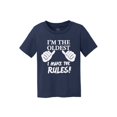 thumbnail image 1 of Je Suis le Plus Âgé, Je Fais les Règles T-Shirt en Coton pour Enfants - Marine - Moyen, 1 of 1