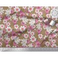 thumbnail image 2 of Soimoi Polyester Crepe Fabric Cosmos Floral Print Fabric by Yard 52 Inch Wide, 2 of 3