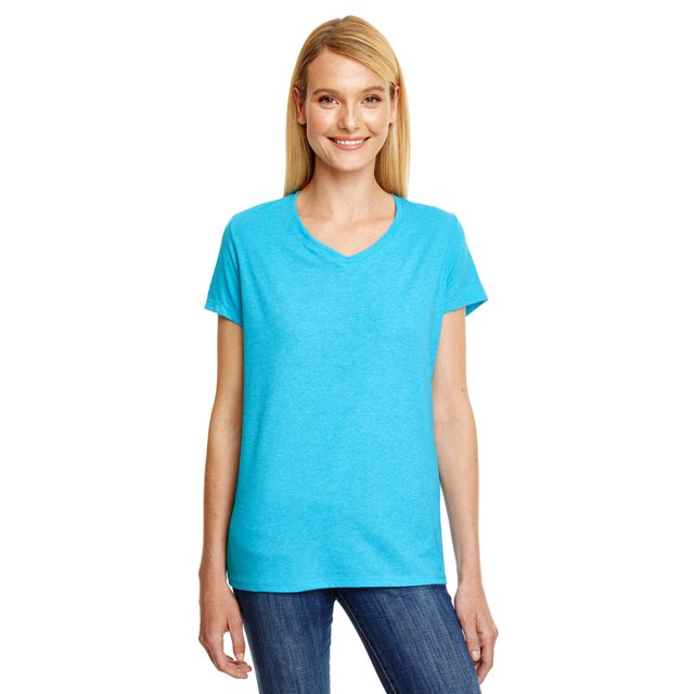 Hanes T-Shirt Col en V Triblend X-Temp pour Femmes - 42VT