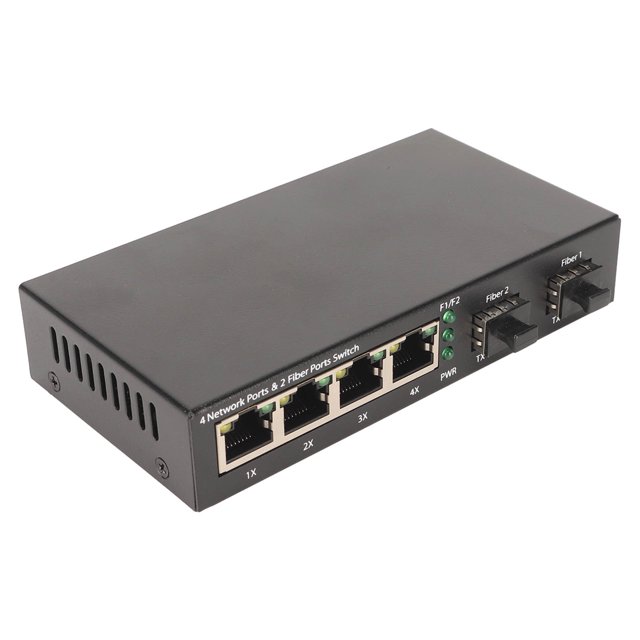 Commutateur Fibre SFP à 6 Ports, Ports RJ45 Auto-Adaptatifs 10/100/1000 m, Émetteur-Récepteur SFP RJ45, Commutateur Ethernet Prêt à l'Emploi