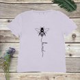 thumbnail image 5 of JIRNDf Hauts d'Été pour Femmes T-Shirts Tendance Imprimé Floral Col Rond Manches Courtes Décontracté Confortable Élégant Mignon Graphique T-Shirts pour Femmes Gris S, 5 of 5