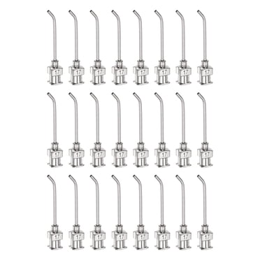 Unique Bargains Blunt Tip Dispensing Needle 17 Gauge 1 Inch 45 Degrees Bent Flow, Silver Tone, 24pcs