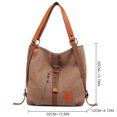 thumbnail image 4 of Women Tote Bag Large Capacity Dual-use Canvas Shoulder Purse Travel Backpack, 4 of 4