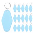 thumbnail image 1 of Unique Bargains Vintage Motel Keychain Blank Hotel Keychains Rhombus Retro Key Tag, Sky Blue, 16 Pack, 1 of 7