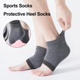 thumbnail image 2 of Socks Heel Protector Sleeve Heel Spur Pads Relief Plantar Feet Care Skin Re F4D6, 2 of 9