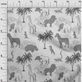 thumbnail image 3 of oneOone Viscose Jersey Gray Fabric Tropical Animal Sewing Craft Projects Fabric Prints By Yard 60 Inch Wide, 3 of 4