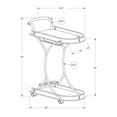 thumbnail image 2 of Monarch Specialties Chrome Metal and Glass Server, 2 of 3