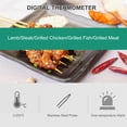 thumbnail image 4 of Meat Thermometers & Timers with LCD Display Thermometer Clock Timer with Stainless Steel Probe Instant, 4 of 8
