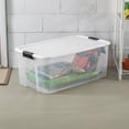 thumbnail image 4 of Sterilite 116 Quart Ultra Latching Clear Plastic Storage Tote Container, 16 Pack, 4 of 11