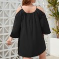 thumbnail image 3 of Birdeem Robe d'Été Décontractée et Aguichant pour Femme, Col Carré, Manches Longues, Ample, Unie, Grande Taille, 3 of 7