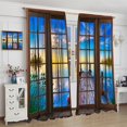 thumbnail image 3 of Landscape Curtains Nature Theme Window Drapes with River Snow Mountain Cloud Scenery Scene Design Print Pattern Rod Pocket Decor Curtains for Bedroom Living Room Office 2 Panels 42 x 63 Inch, 3 of 6