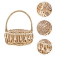 thumbnail image 3 of Quentinu 1pc Bride Basket Photo Prop Portable Woven Flower Basket Party Supply (Large), 3 of 7