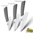 thumbnail image 4 of 3-Piece Ceramic Paring Knife,5" Utility Knife 4" Slcing Knife and 3" Peeling Knife Vegetables Fruit Kitchen Knives Cutter Tool, 4 of 5