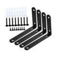 thumbnail image 2 of Shangren 4Pcs Corner Brace Sets Joint Angle Brackets for Laundry Room Kitchen Cabinet Black, 2 of 8
