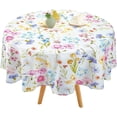 thumbnail image 1 of Nappe Ronde pour Table Ronde 60 * 60 Po Nappes Imperméables pour Patio Housse de Table Extérieure, 1 of 5