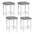 thumbnail image 1 of Gymax 4PCS Upholstered 3-Height Bar Stool Versatile Kitchen Dining Stool, 1 of 10