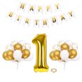 thumbnail image 1 of Uxcell 1st Birthday Decorations, 40 Inch Gold Number 1 Balloon for One Year Old Decoration, 1 of 5