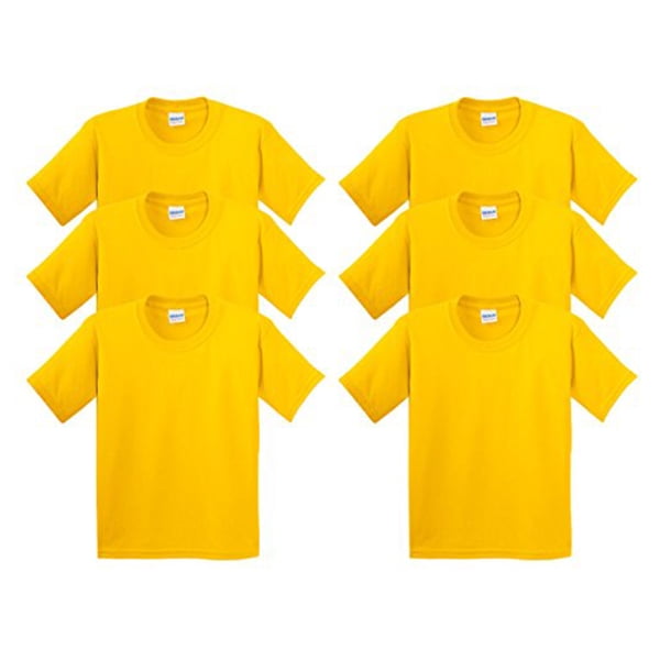 Gildan Men's Heavy Cotton T-Shirt - 5000 (Pack Of 6)