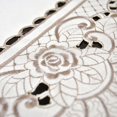 thumbnail image 3 of White Embroidered Lace Table Cloth Floral Tablecloth Wedding Party Satin Fabric 4# (square 57*117cm), 3 of 8