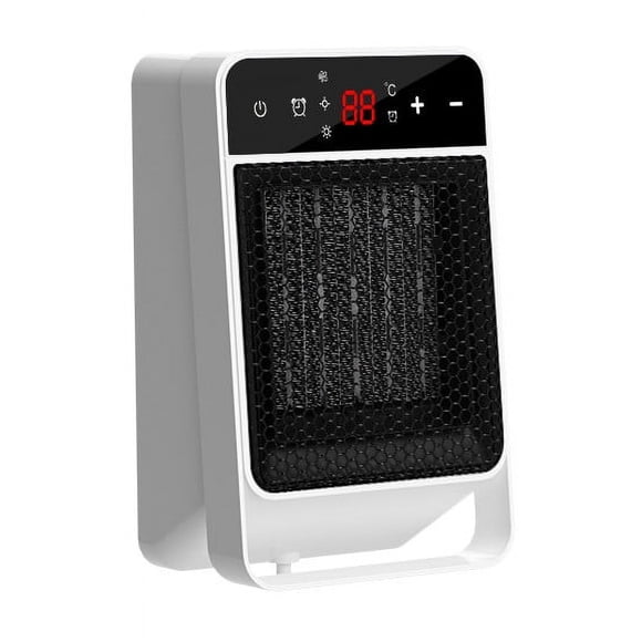 Qocolhg Chauffage d'Appoint Mural 1800 W avec Télécommande, Petit Chauffage Électrique à Brancher avec Affichage Led, Thermostat Réglable et Minuterie pour VR, Maison, Bureau, Salle de Bain, Intérieur, Chauffages d'Appoint pour Usage Intérieur