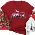 thumbnail image 1 of Meichang T-Shirts Cœur d'Amour pour Femmes Valentines Day T-Shirts Bonbons Cœur T-Shirts Graphiques Hauts Fêtes Manches Courtes Hauts Col Rond Coupe Ample T-Shirts Tendance Chemises, 1 of 5