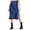 Navy, variant on Fgnfyis Satin Midi Skirt Womens High Waist Solid Color Casual Slit Skirt with Elastic Waist Long Skirts for Women Mint Green M
