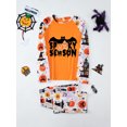 thumbnail image 3 of SUNSIOM Family Matching Halloween Pajamas, Baby Rompers/Bat Pumpkin Letter Print Sleepwear Set, 3 of 5