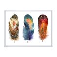 thumbnail image 1 of Designart Ensemble de plumes Boho colorées IX ART MURAL À CADRE FLOTTÉ, 1 of 4