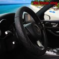 thumbnail image 1 of Breathable PU Leather Anti-slip Steering Wheel Cover for 15inch Car Wheels, 1 of 8