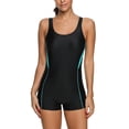 thumbnail image 3 of BeautyIn Maillot de Bain une Pièce Boyleg pour Femmes Dos Nageur, 3 of 7