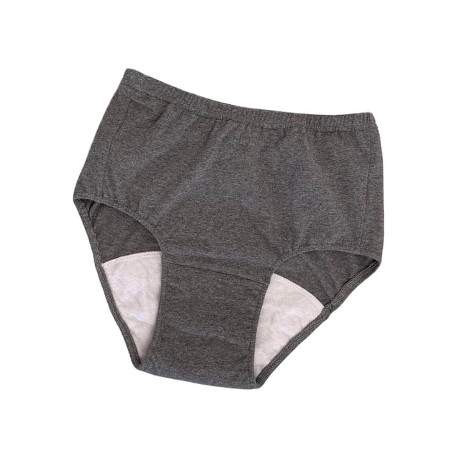 Langgg Soft Men Incontinence Underwear Urine for Sleeping Long Time Driving Adult Dark Grey LL