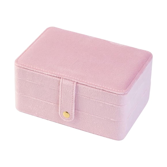 Bunblic Jewelry Box Jewelry Organizer Chic Large Capacity Women Multi Layer Storage Case Holder for Earring Bracelet Pendant Necklace Pink