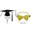 thumbnail image 3 of Pet Graduation Cap and Adjustable Bow Tie Set with Elastic Strap, Black Polyester, Fits Small to Medium Dogs and Cats, Lightweight Photo Prop for School and Graduation, 16x16x9 cm, 3 of 6