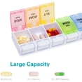 thumbnail image 2 of Weekly 7 Day Pill Organizer, Large Daily Pill Cases Pill Box, 2 of 8