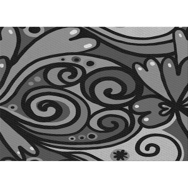 Ahgly Company Machine Washable Indoor Rectangle Transitional Charcoal Black Area Rugs, 3' x 5'