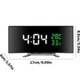 thumbnail image 3 of Drppepioner Multifunctional Intelligent Digital Mirror Clock Desk Clock Large Screen Display Silent Sleep Electronic Clock for Home Adults Gifts, 3 of 7