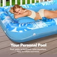 thumbnail image 3 of SLOOSH Chaise Longue Gonflable de Bronzage 70 Pouces x 46 Pouces, Flotteur de Bain 4 en 1 pour Bronzage au Soleil avec Oreiller, Bleu, 3 of 7
