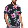thumbnail image 1 of Pisexur Shirts for Man T Hommes Mode Décontractée Col Rabattu Imprimé Manches Courtes Chemise Boutonnée Blouse Multicolore, S Chemises de Golf Hommes & Chemises Hommes, 1 of 7