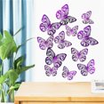 thumbnail image 3 of TIMIFIS Home Decor 12PCS 3D Metal Texture Hollow Butterfly Wall Sticker DecorFall, 3 of 6