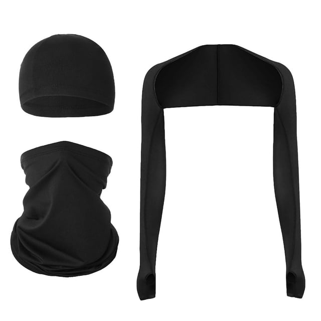 Long Sleeve Blouses for Women Golf Sunscreen Shawl Sleeve Cover Set with Riding Mask, Outdoor Multi-Functional Arm Protection
