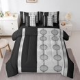 thumbnail image 1 of Erosebridal Abstract Geometry Bedding Sets Twin Size, Spiral Circle Comforter Sets with Sheets, Modern Swirl Decor, Reversible 7pcs, 1 of 5