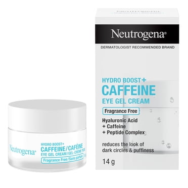 Crème pour les yeux Neutrogena Hydro Boost+ avec caféine, crème pour les yeux à l’acide hyaluronique, hydratant antioxydant, sans parfum