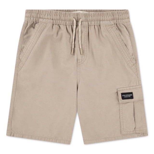 Levi Strauss Signature Boys' Mid-Rise Cargo Shorts