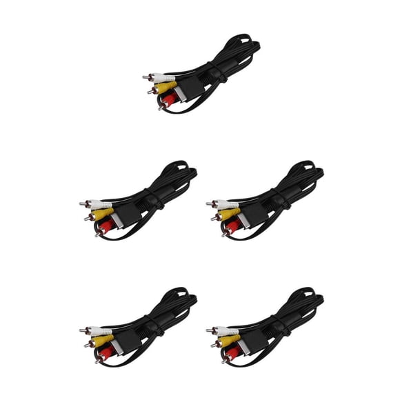 jesticaly Gaming Lines High-Performance Service Games Accessories Component Television Wire Replacement PS3 Cord Console black 1.8m 5Set